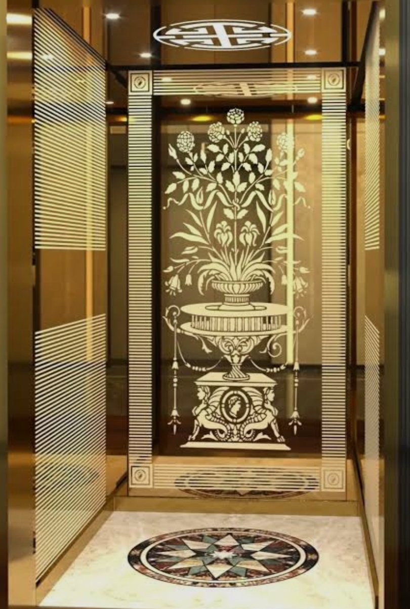 Premium stainless steel elevator doors in a modern building — lift installation by K.ONE LIFTS